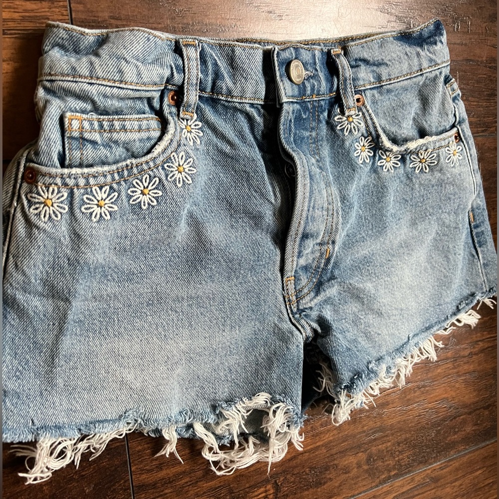 Reformation - Charlie High Rise Jean Shorts